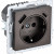 BRITE Розетка 1-местная с заземлением с защитными шторками 16А с USB A+C 18Вт РЮш11-1-БрТБ темная бронза IEK, BR-R14-16-U22-018-K45