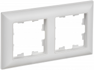 BRITE Рамка 2-местная РУ-2-БрАБ арктический белый/белый , BR-M22-12-K91