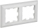 IEK BRITE Рамка 2-местная РУ-2-БрАБ арктический белый/белый IEK, BR-M22-12-K91 IEK BRITE Рамка 2-местная РУ-2-БрАБ арктический белый/белый IEK, BR-M22-12-K91