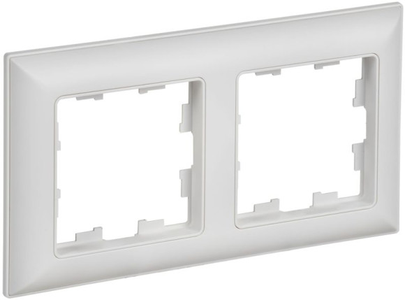 IEK BRITE Рамка 2-местная РУ-2-БрАБ арктический белый/белый IEK, BR-M22-12-K91 IEK BRITE Рамка 2-местная РУ-2-БрАБ арктический белый/белый IEK, BR-M22-12-K91