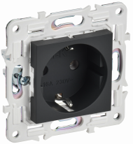 SKANDY Розетка с заземлением без защитных шторок 16А SK-R05G графит , SK-R11-16-K53