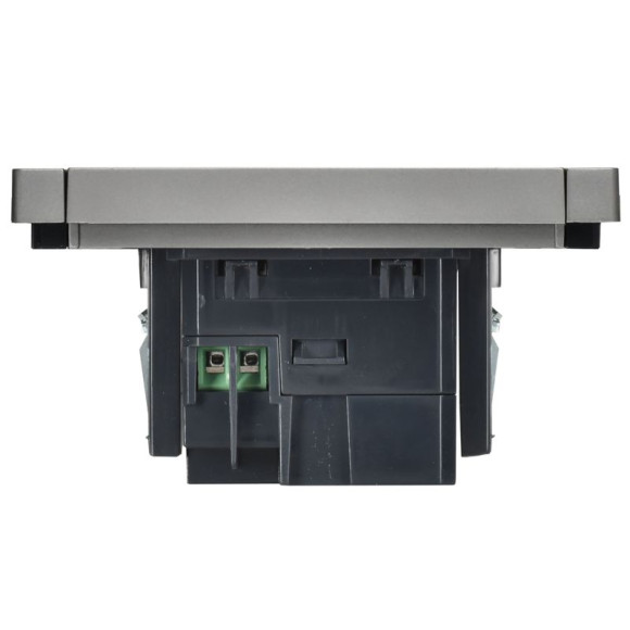 IEK FORTE&PIANO Розетка USB A+C 18Вт FP551 сталь , FP-U22-018-K46