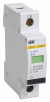 IEK KARAT Ограничитель импульсного перенапряжения ОПС1-C 1P In=20кА Un=400В Im=40кА IEK, MOP20-1-C