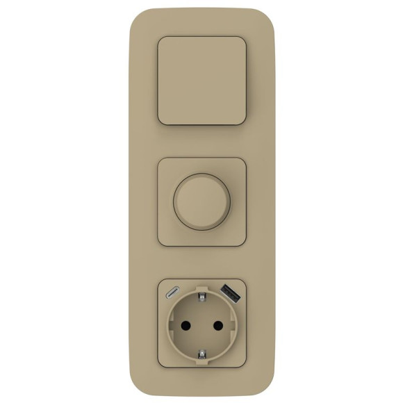 IEK FLITE Светорегулятор проходной LED 250Вт СС16-5-1-ФлХ хаки IEK, FI-D22-0250-P-K59