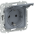 FLITE Розетка с заземлением с защитными шторками и крышкой 16А IP44 РСшкр11-0-44-ФлМ маренго IEK, FI-R16-16-44-K35