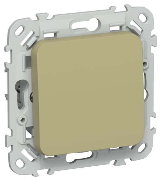 IEK FLITE Выключатель 1-клавишный кнопочный проходной 10А ВС61-2-0-ФлО оливковый IEK, FI-V18-0-10-1-K26