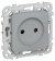 IEK FLITE Розетка без заземления с защитными шторками 10А РСш01-0-ФлС серый IEK, FI-R13-10-K03