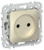 IEK FLITE Розетка без заземления без защитных шторок 10А РС01-0-ФлШ шампань IEK, FI-R10-10-K37
