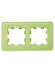 IEK BRITE Рамка 2-местная РУ-2-2-Бр стекло эко грин RE , BR-M22-G-41-K06
