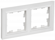 BRITE Рамка 2-местная РУ-2-БрАБ арктический белый , BR-M22-K91