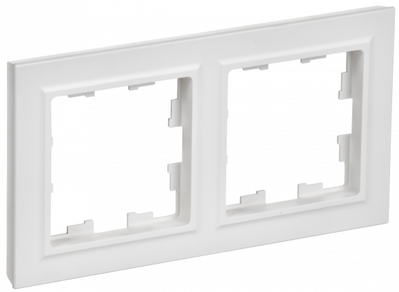 IEK BRITE Рамка 2-местная РУ-2-БрАБ арктический белый , BR-M22-K91