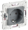 IEK SKANDY Розетка с заземлением без защитных шторок 16А SK-R05Gr серый , SK-R11-16-K03