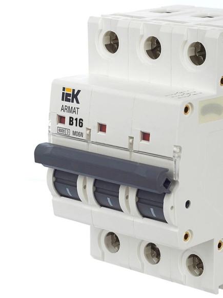 IEK ARMAT Автоматический выключатель M06N 3P B 16А IEK, AR-M06N-3-B016