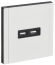 IEK FORTE&PIANO Розетка USB A+A 3,1А FP249M металл белый IEK, FP-U21-D31-M-K01