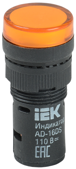 IEK Лампа AD16DS(LED)матрица d=16мм желтый 110В AC/DC IEK, BLS10-ADDS-110-K05-16