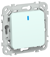 FLITE Выключатель 1-клавишный кнопочный с индикацией 10А ВС11-2-1-ФлХЛ холодный лед IEK, FI-V14-1-10-1-K94