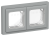 IEK FLITE Рамка 2-местная IP55 Рпро-2-55-ФлС серый IEK, FI-M20-32-55-K03
