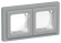 IEK FLITE Рамка 2-местная IP55 Рпро-2-55-ФлС серый IEK, FI-M20-32-55-K03