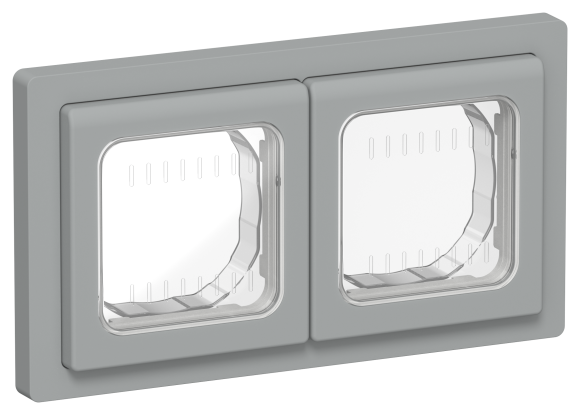 IEK FLITE Рамка 2-местная IP55 Рпро-2-55-ФлС серый IEK, FI-M20-32-55-K03