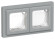 IEK FLITE Рамка 2-местная IP55 Рпро-2-55-ФлС серый IEK, FI-M20-32-55-K03