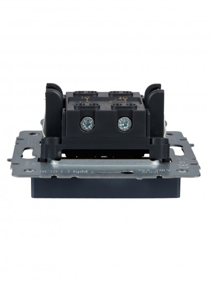 IEK BRITE Выключатель 1-клавишный перекрестный 10А ВС10-1-3-БрМ маренго , BR-V13-0-10-K35