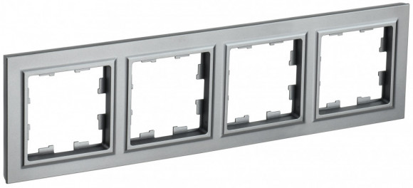 IEK BRITE Рамка 4-местная РУ-4-БрС сталь IEK, BR-M42-K46