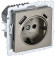 IEK BRITE Розетка 1-местная с заземлением с защитными шторками 16А с USB A+C 18Вт РЮш11-1-БрШ шампань , BR-R14-16-U22-018-K37