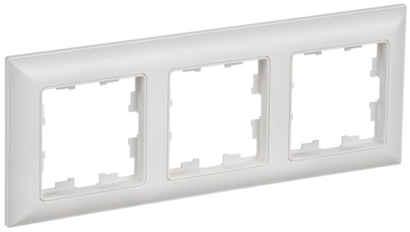 IEK BRITE Рамка 3-местная РУ-3-БрАБ арктический белый/белый IEK, BR-M32-12-K91 IEK BRITE Рамка 3-местная РУ-3-БрАБ арктический белый/белый IEK, BR-M32-12-K91