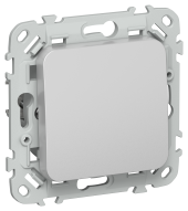 FLITE Выключатель 1-клавишный проходной 10А ВС61-1-0-ФлА алюминий IEK, FI-V12-0-10-1-K47