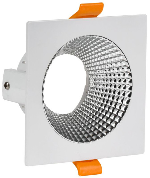 IEK LIGHTING Светильник 4110 встраиваемый поворотный под лампу GU10 белый/хром пластик IEK, LT-UVB0-4110-GU10-1-K23