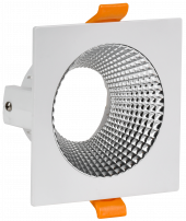 LIGHTING Светильник 4110 встраиваемый поворотный под лампу GU10 белый/хром пластик IEK, LT-UVB0-4110-GU10-1-K23