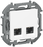 IEKINSPIRIA Розетка компьютерная двойная RJ45 категория 6 UTP 6738401 белый IEK