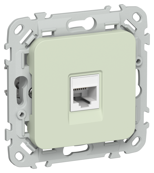 IEK FLITE Розетка компьютерная RJ45 категория 6 UTP РК6-1-0-ФлП панг IEK, FI-K12-2-K92