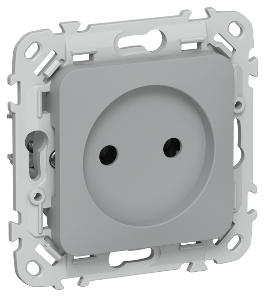 IEK FLITE Розетка без заземления без защитных шторок 10А РС01-0-ФлС серый IEK, FI-R10-10-K03