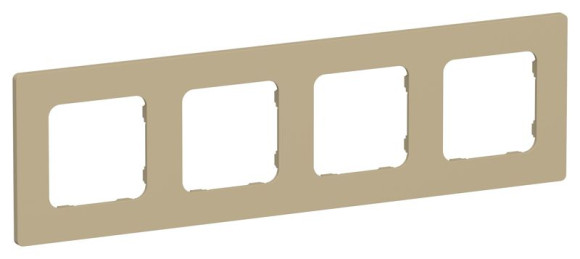 IEK FLITE Рамка 4-местная РУ-4-К-ФлХ хаки IEK, FI-M42-32-20-K59, Classic