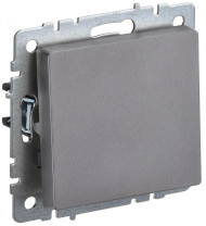 BRITE Выключатель 1-клавишный перекрестный 10А ВС10-1-3-БрС сталь , BR-V13-0-10-K46