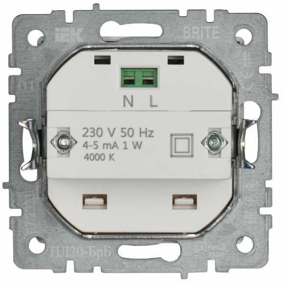 IEK BRITE Подсветка светодиодная встраиваемая ПЛ20-БрБ белый IEK, BR-FL20-K01 IEK BRITE Подсветка светодиодная встраиваемая ПЛ20-БрБ белый IEK, BR-FL20-K01