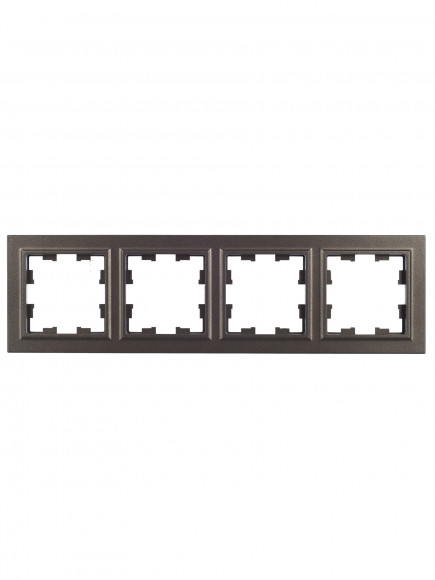 IEK BRITE Рамка 4-местная РУ-4-БрТБ темная бронза , BR-M42-K45