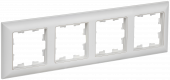 BRITE Рамка 4-местная РУ-4-БрАБ арктический белый/белый , BR-M42-12-K91