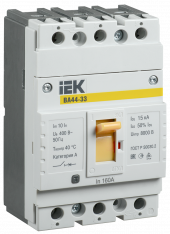 Автоматический выключатель ВА44 33 3Р 160А 15кА IEK, SVA4410-3-0160