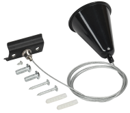 LIGHTING Комплект подвеса для шинопровода с тросом 1,5м черный IEK, LT-SO0D-KPT-D15-K02