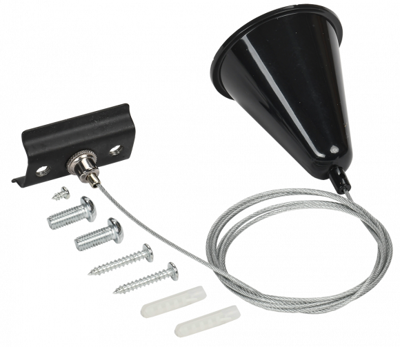 IEK LIGHTING Комплект подвеса для шинопровода с тросом 1,5м черный IEK, LT-SO0D-KPT-D15-K02