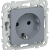 FLITE Розетка с заземлением без защитных шторок безвинтовое крепление 16А РС11-1-ФлМ маренго IEK, FI-R11-16-1-K35