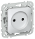 IEK FLITE Розетка без заземления с защитными шторками 10А РСш01-0-ФлЖ жемчуг IEK, FI-R13-10-K36