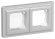 IEK FLITE Рамка 2-местная IP55 Рпро-2-55-ФлА алюминий IEK, FI-M20-32-55-K47