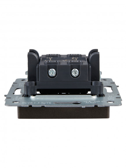 IEK BRITE Выключатель 1-клавишный перекрестный 10А ВС10-1-3-БрТБ темная бронза , BR-V13-0-10-K45