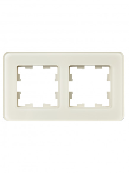 IEK BRITE Рамка 2-местная РУ-2-2-Бр стекло песчаный RE , BR-M22-G-41-K98