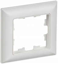 BRITE Рамка 1-местная РУ-1-БрАБ арктический белый/белый , BR-M12-12-K91