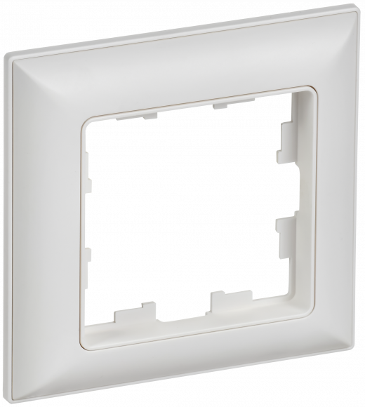 IEK BRITE Рамка 1-местная РУ-1-БрАБ арктический белый/белый , BR-M12-12-K91