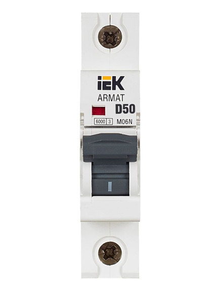 IEK ARMAT Автоматический выключатель M06N 1P D 50А IEK, AR-M06N-1-D050